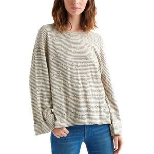 Lucky Brand Eyelet Beige Top Size M